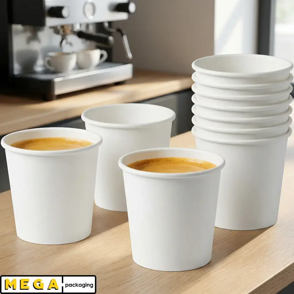 Espresso Cup 4oz x1000 disposable paper espresso cup 1000 pack bulk wholesale cafe coffee shop restaurant takeaway small beverage cup