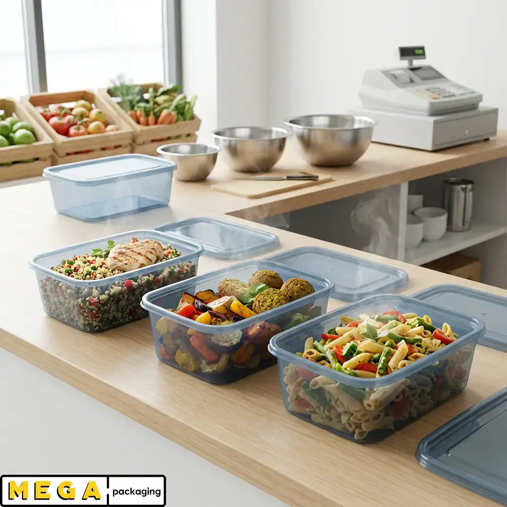 Micro Container 750ml x250 microwave safe plastic food storage container clear transparent heavy duty 250 pack bulk wholesale
