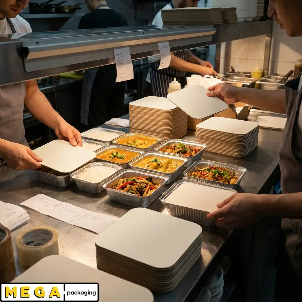 Lid - No1 x1000 white foil-lined board polyboard 120mm 95mm secure-fit leak-resistant recyclable food-grade takeaway UK