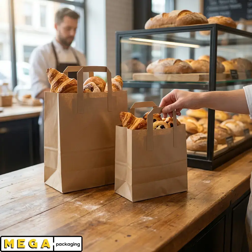 Paper Bag - Small x250 kraft paper twisted handles brown recyclable biodegradable retail gift packaging