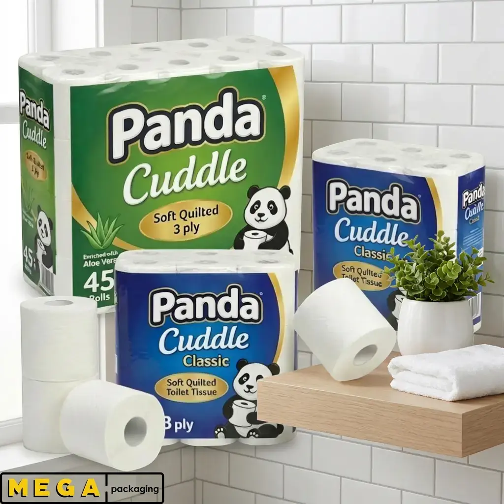 Toilet Roll 3ply x45 white bathroom tissue premium quality soft absorbent bulk pack 45 rolls