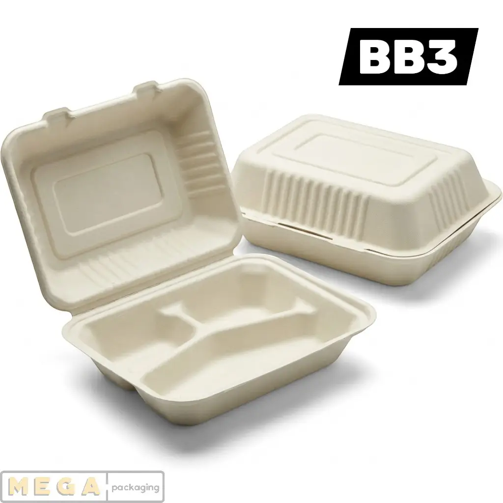 bagasse containers 9x9 3 compartment