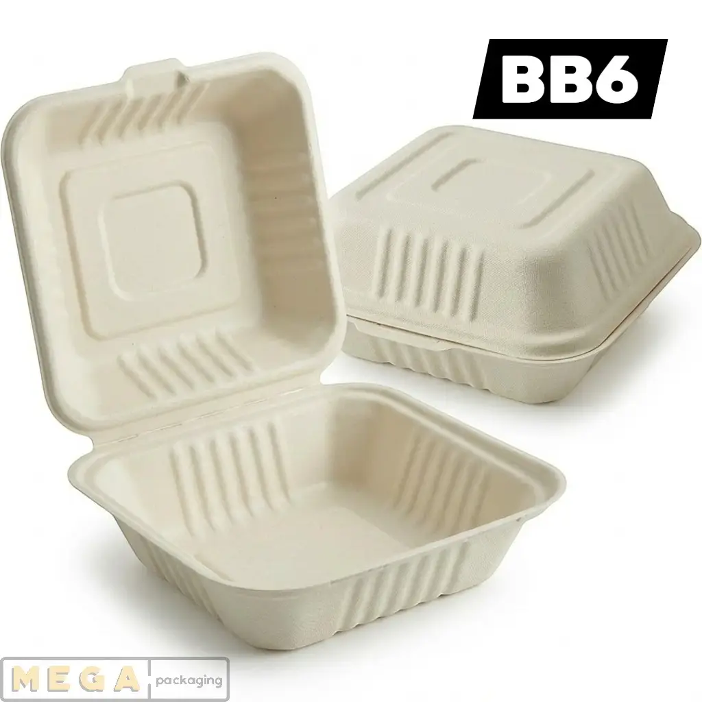Bagasse Containers 6x6" - BB6 x500