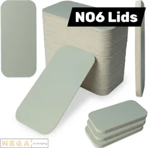 Lid - NO6 x500 silver foil-lined board polyboard 213mm 110mm secure-fit leak-resistant recyclable food-grade takeaway UK