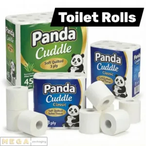 Toilet Roll 3ply x45 white bathroom tissue premium quality soft absorbent bulk pack 45 rolls